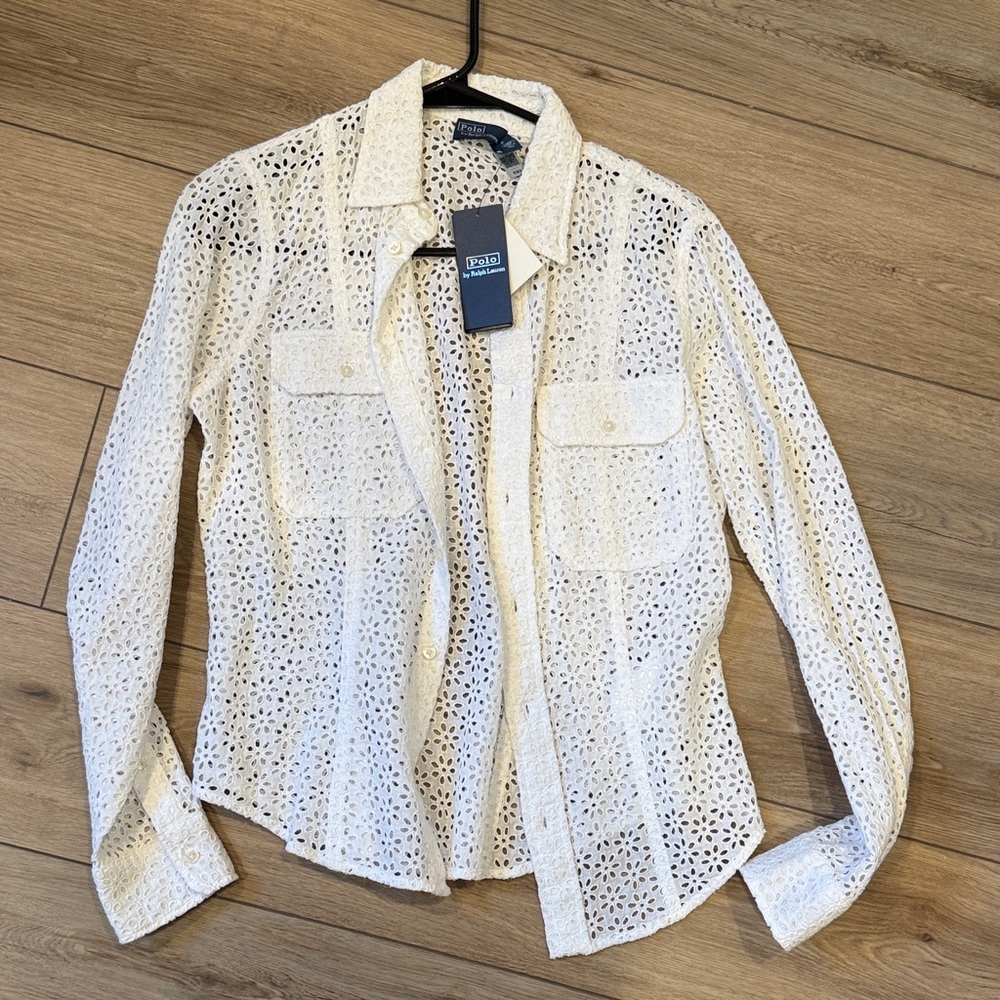 Ralph Lauren Cream Eyelet Shirt